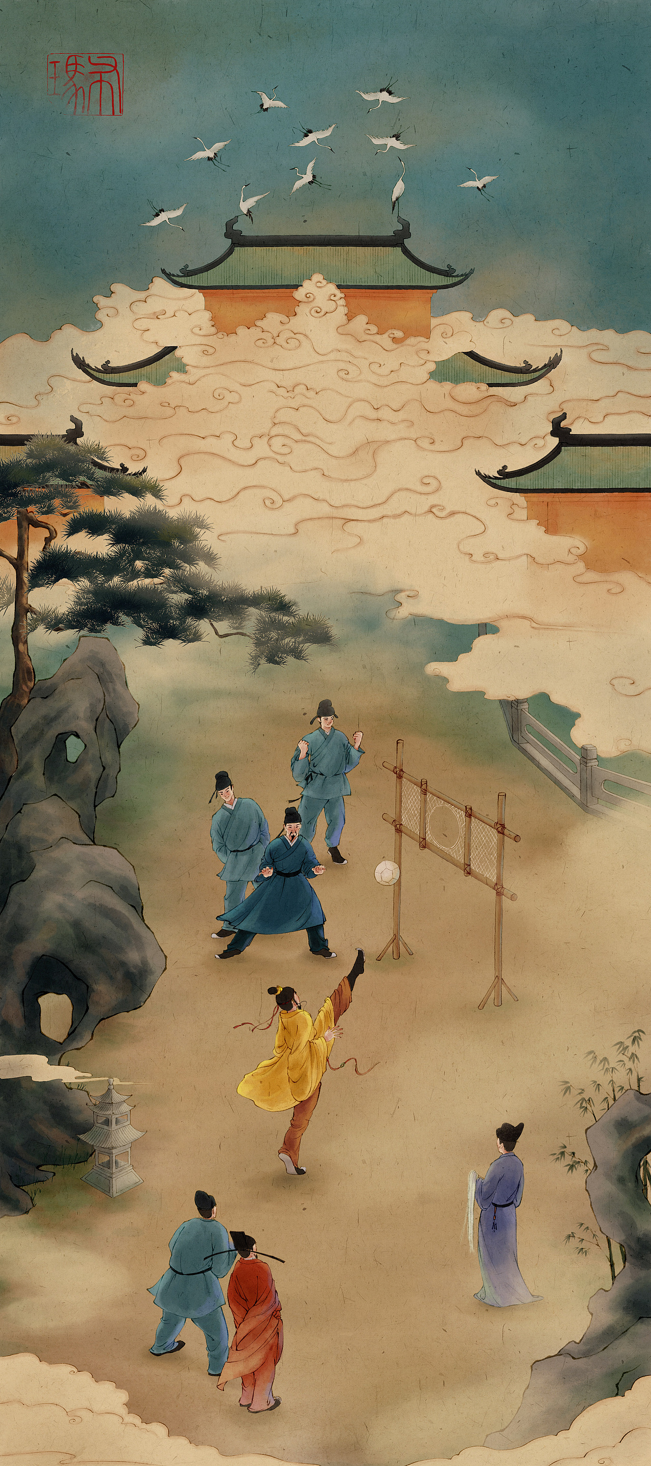 《古人的游戏》系列（图ZMzAzMDU1NTg4） - 创作习作 - 站酷设计师Bulma布玛原创素材 - 站酷ZCOOL