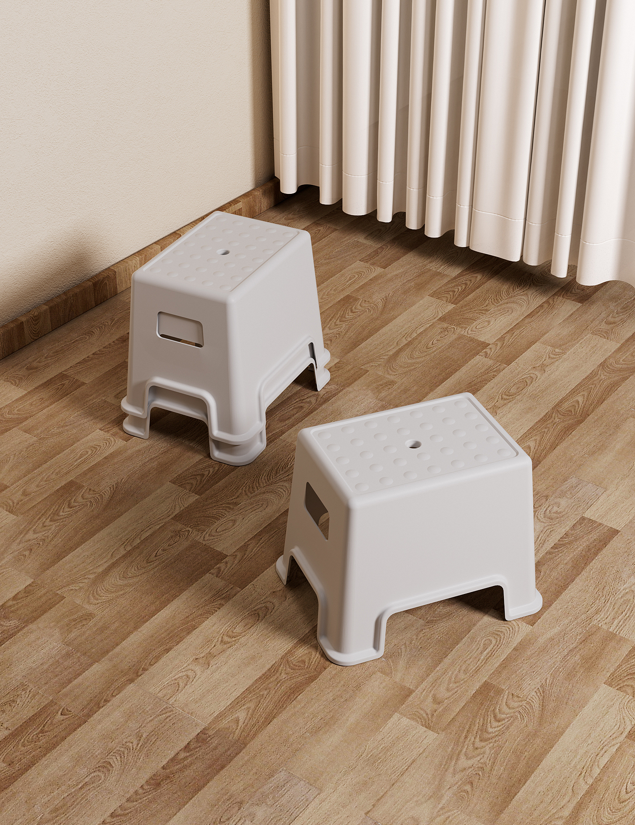 小凳子儿童详情页3D建模渲染