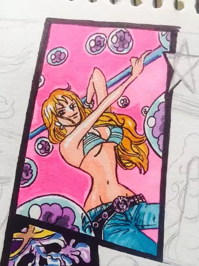 海贼王 插画 马克笔作品（图ZMTAwMjQ0MTgw） - 其他动漫 - 站酷设计师小柯手绘工作室原创素材 - 站酷ZCOOL