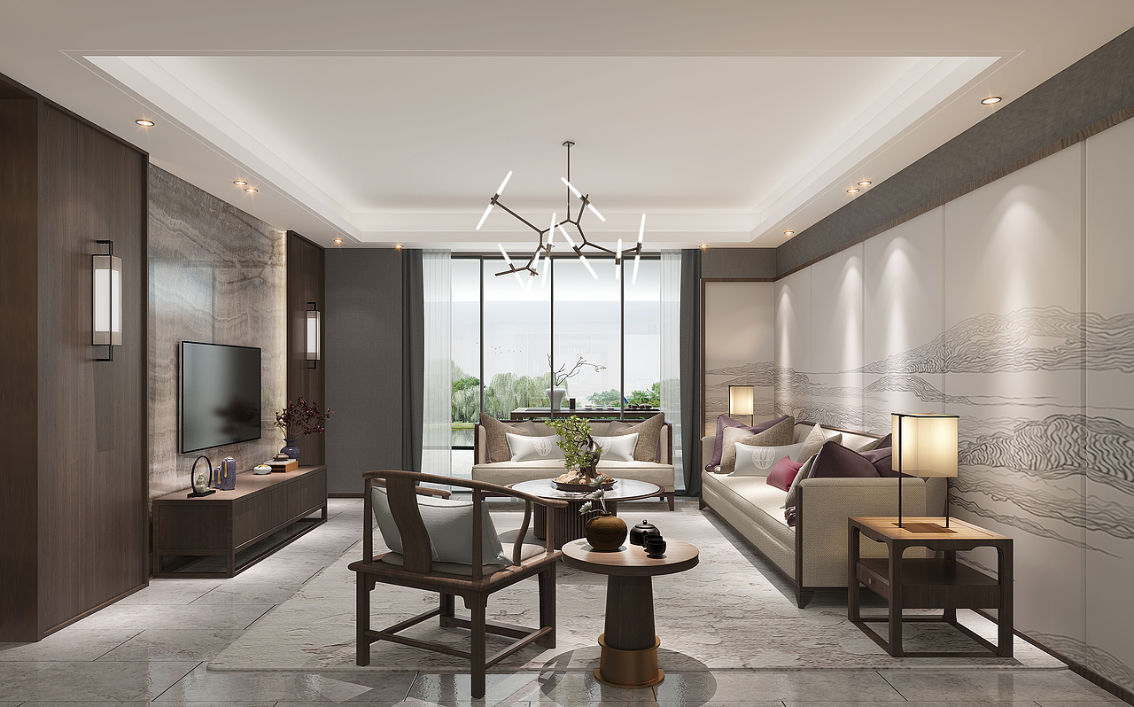 湖北新中式私宅（图ZMTI2Mzk1OTcy） - 家装设计 - 站酷设计师杭州立亚设计原创素材 - 站酷ZCOOL