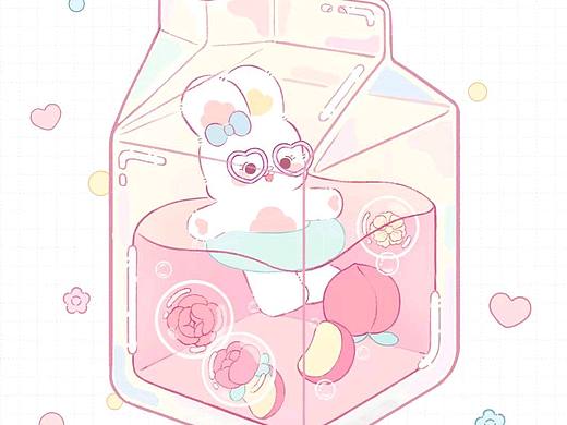 小兔喜悅的夏日冰飲（個人主頁-ZNjY1NDY5Njg=） - 商業(yè)插畫 - 站酷設計師核桃醬子原創(chuàng)素材 - 站酷ZCOOL