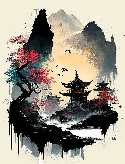 AI绘画中国风