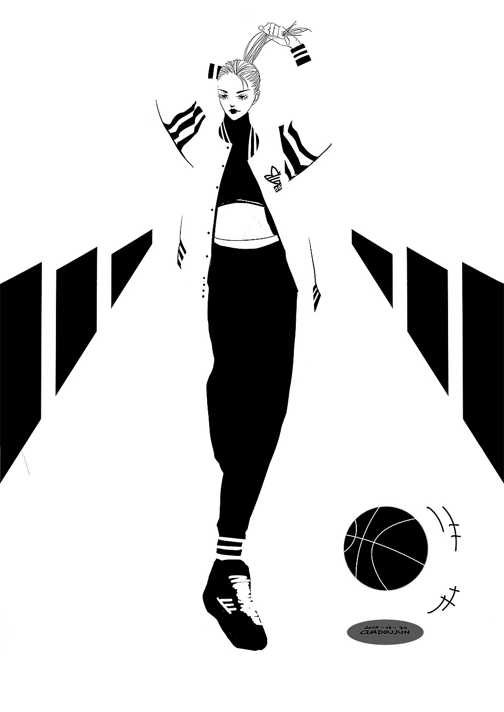 adidas|插画|新锐潮流插画|瓜豆菌 - 原创作品 - 站酷 (zcool)