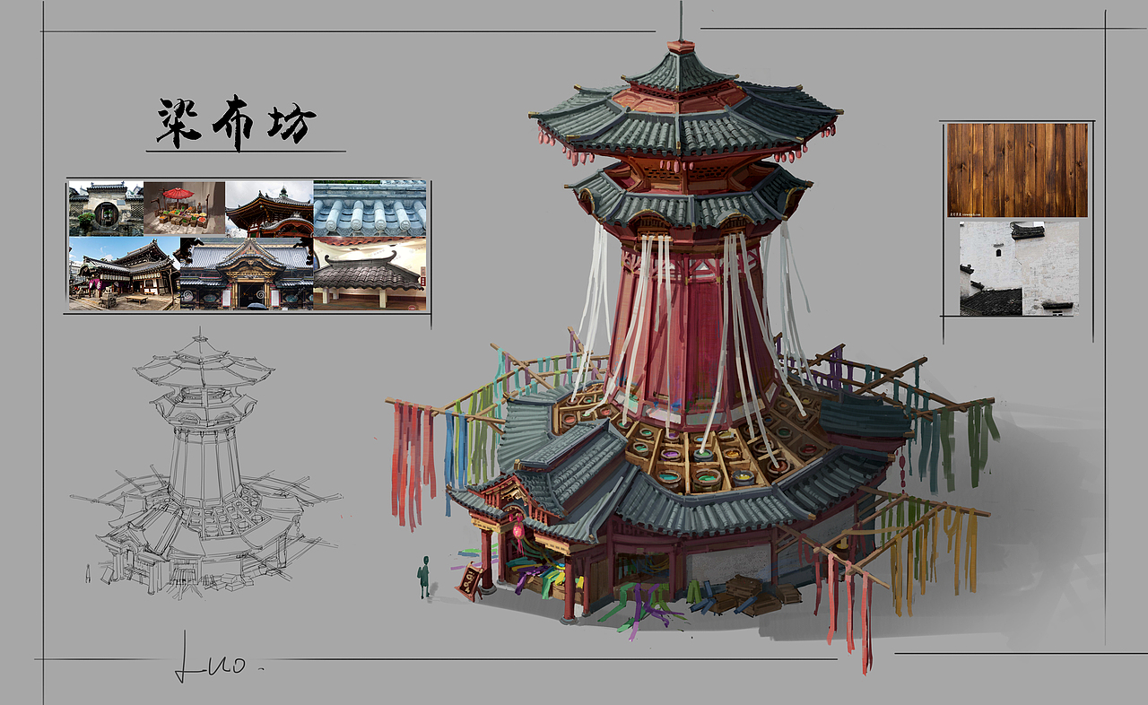 国风建筑（图ZMjcxMzk3OTY4） - 游戏原画 - 站酷设计师Luoqiaofang原创素材 - 站酷ZCOOL