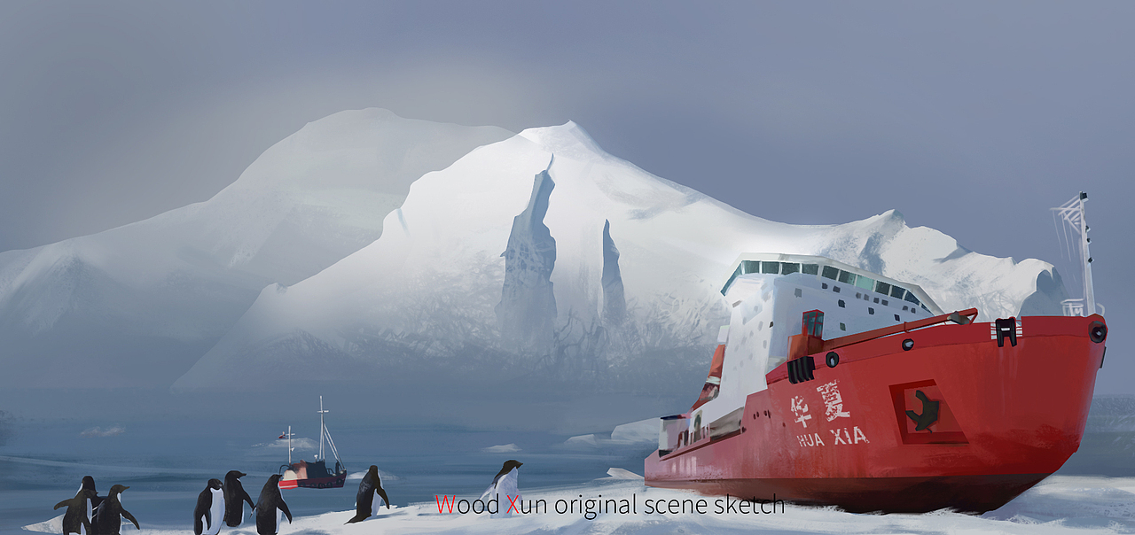 南极|插画|概念设定|woodxun_原创作品-站酷zcool