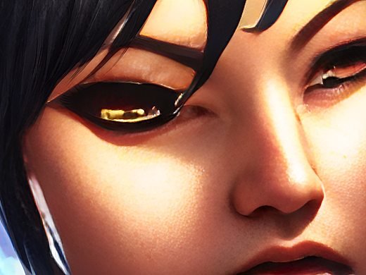 #站酷梦笔#大眼睛 逆光 非洲 黑人 短发 卷毛,锐利,