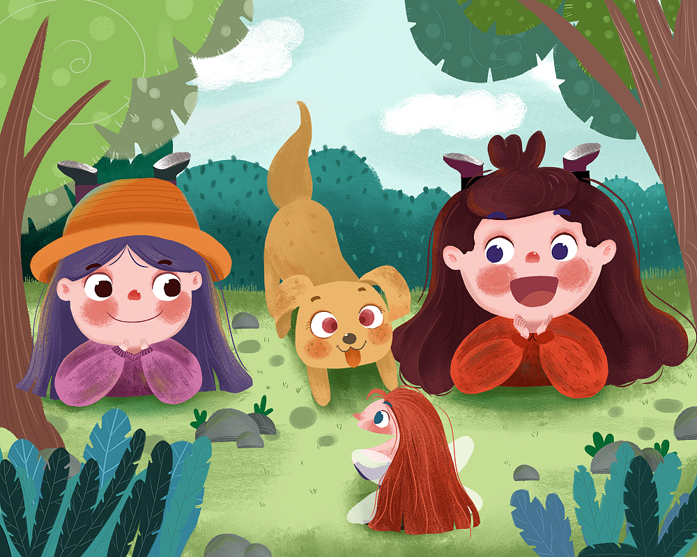 儿童插画——新朋友