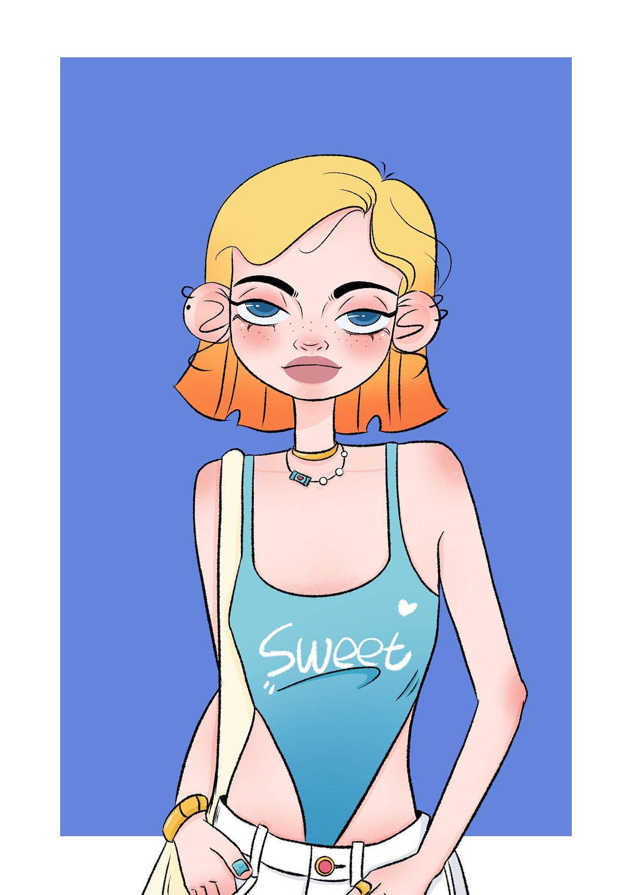 欧美卡通人物插画