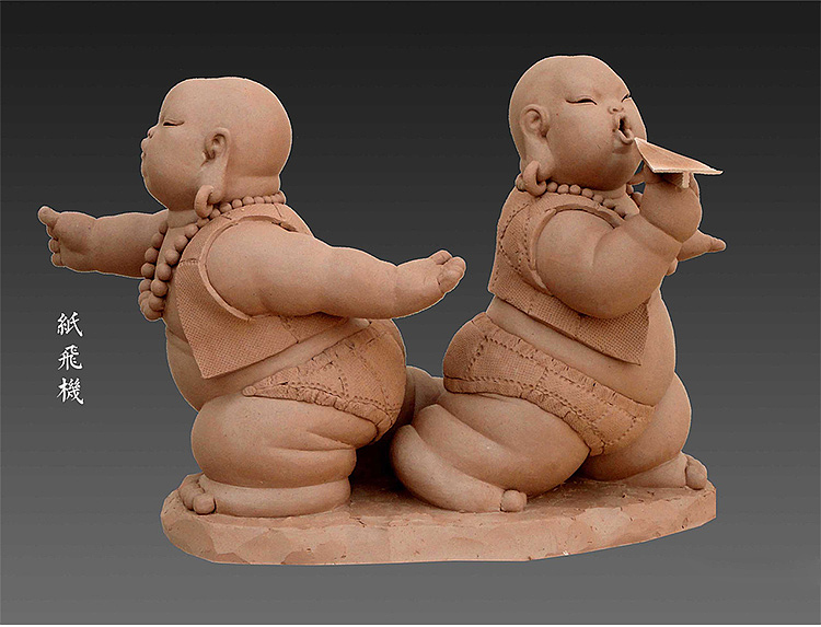 《民间游戏》 陶艺作品