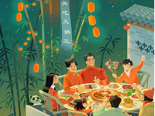 天猫海外年夜饭海报