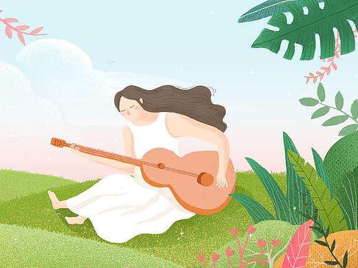 插畫練習(xí) 春天（個(gè)人主頁-ZMjcxODA3NDg=） - 創(chuàng)作習(xí)作 - 站酷設(shè)計(jì)師迷思張?jiān)瓌?chuàng)素材 - 站酷ZCOOL