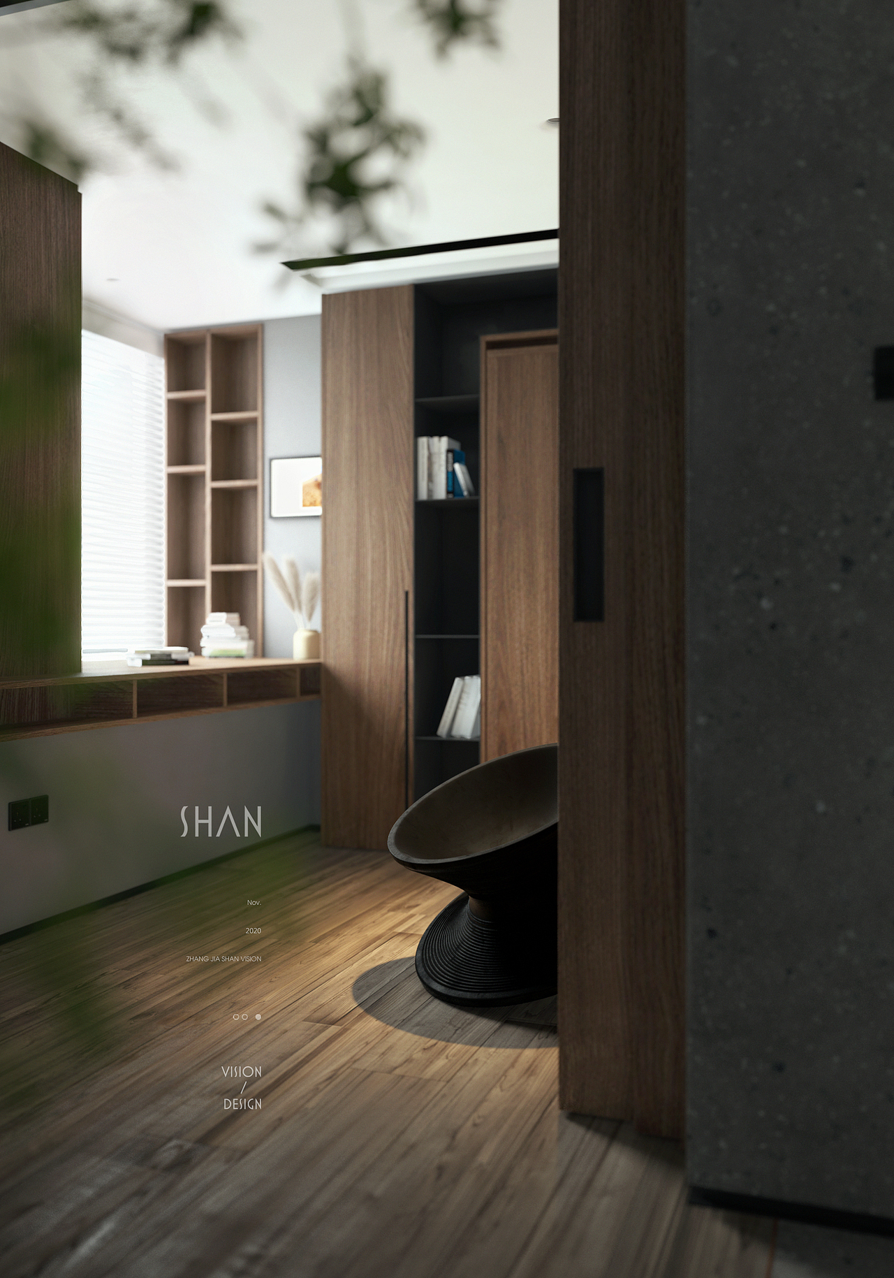 SHAN丨暗调系单身住宅设计及效果表现（图ZMjM0NjUwOTE2） - 家装设计 - 站酷设计师聿亘丨SHAN原创素材 - 站酷ZCOOL