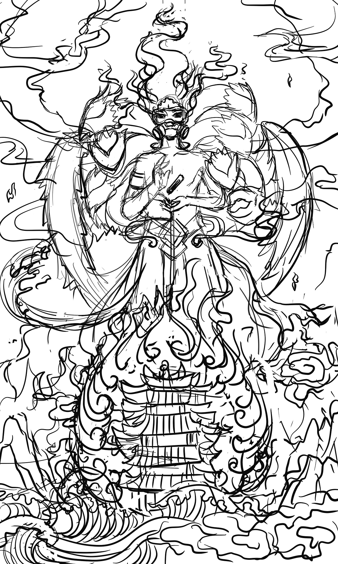 火神-百毒不侵 雷神-无恙人间|插画|新锐潮流插画|懒人懒福_原创作品