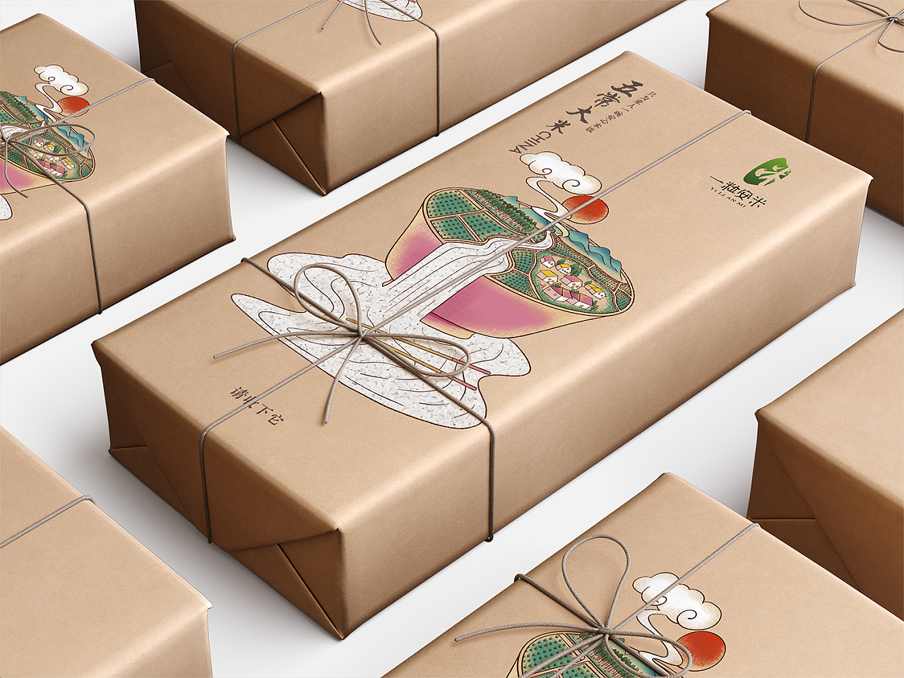 一粒安米>/大米/农产品/食品包装设计/品牌设计/插画