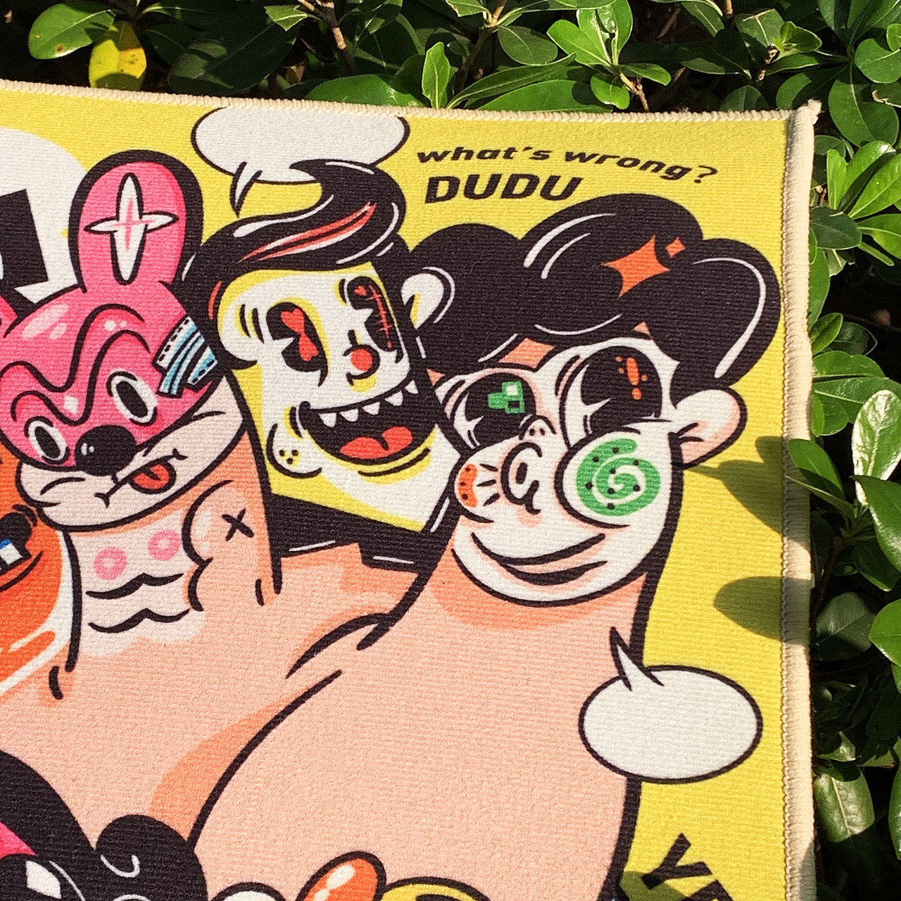 原创插画地毯挂画|动动手指怪人系列