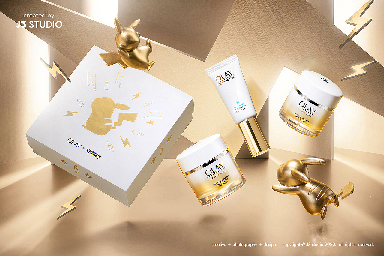 OLAY 宝可梦礼盒 I 美妆拍摄（图ZMjMzMzk1NDM2） - 产品摄影 - 站酷设计师J3studio原创素材 - 站酷ZCOOL