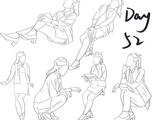 #速写60天挑战赛#Day52@速写班长（个人主页-ZNTg3NzM0Mjg=） - 创作习作 - 站酷设计师咸鱼干设计原创素材 - 站酷ZCOOL