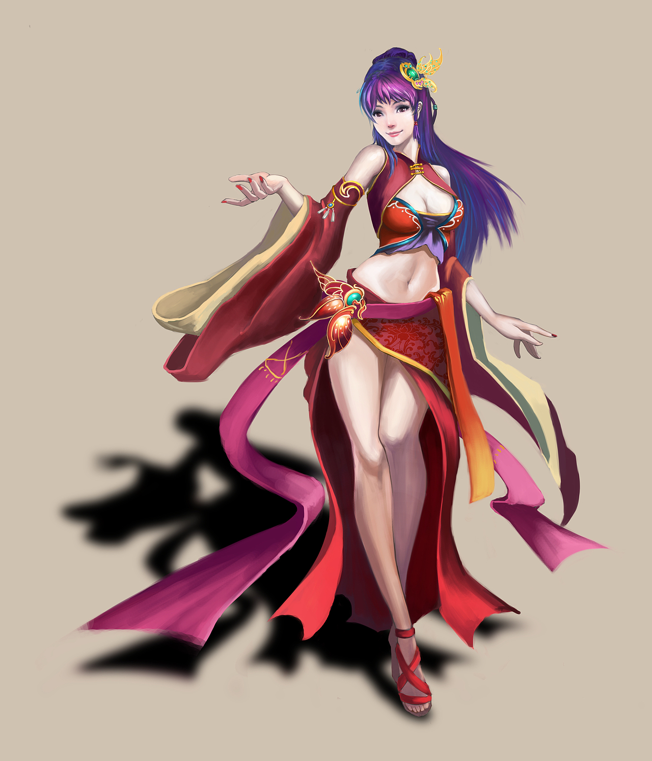 修仙类女性npc|插画|游戏原画|美术农民工_原创作品-站酷zcool