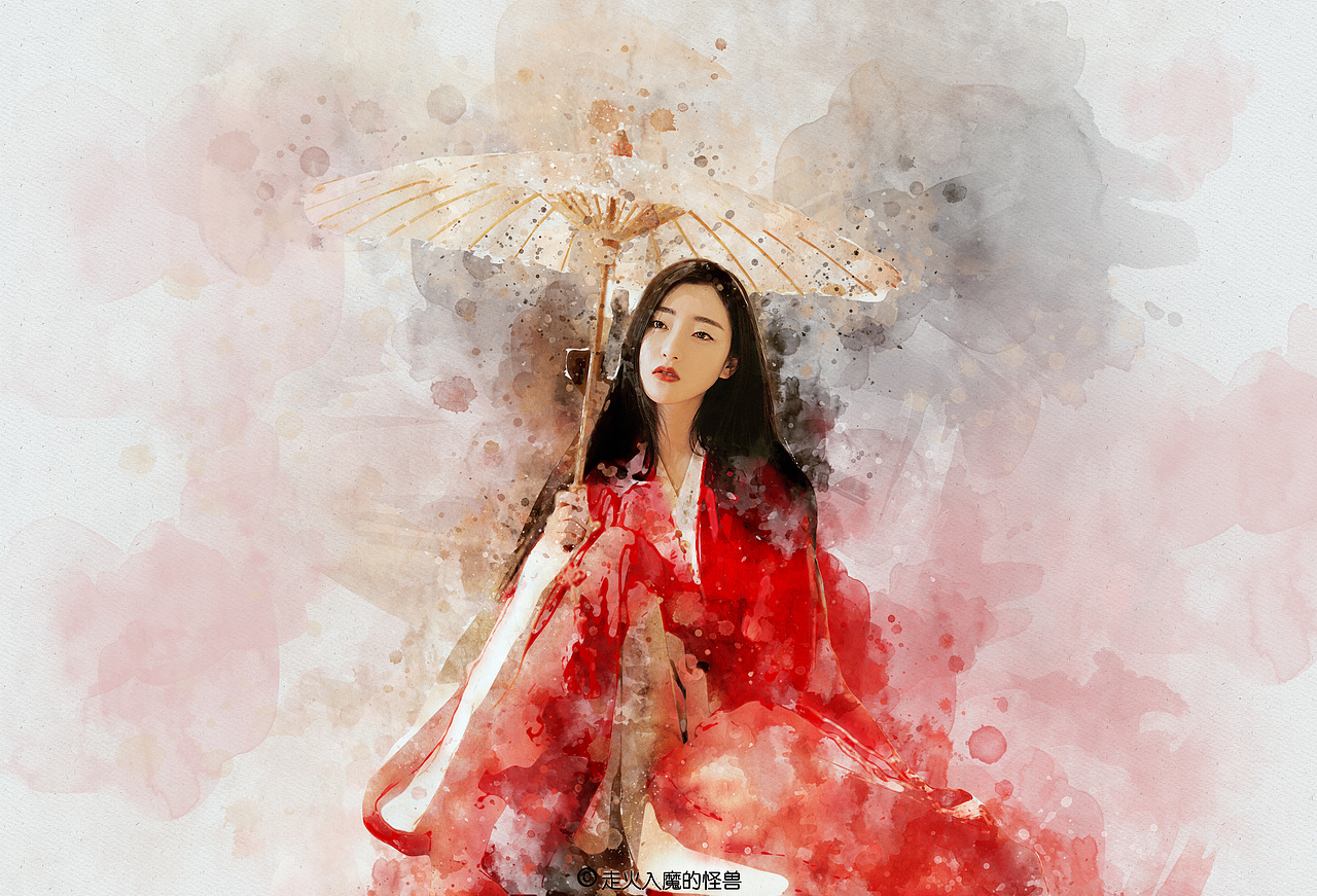 泼墨霓裳（图ZOTY2NTAxNjg=） - 人像摄影 - 站酷设计师走火入魔的怪兽原创素材 - 站酷ZCOOL