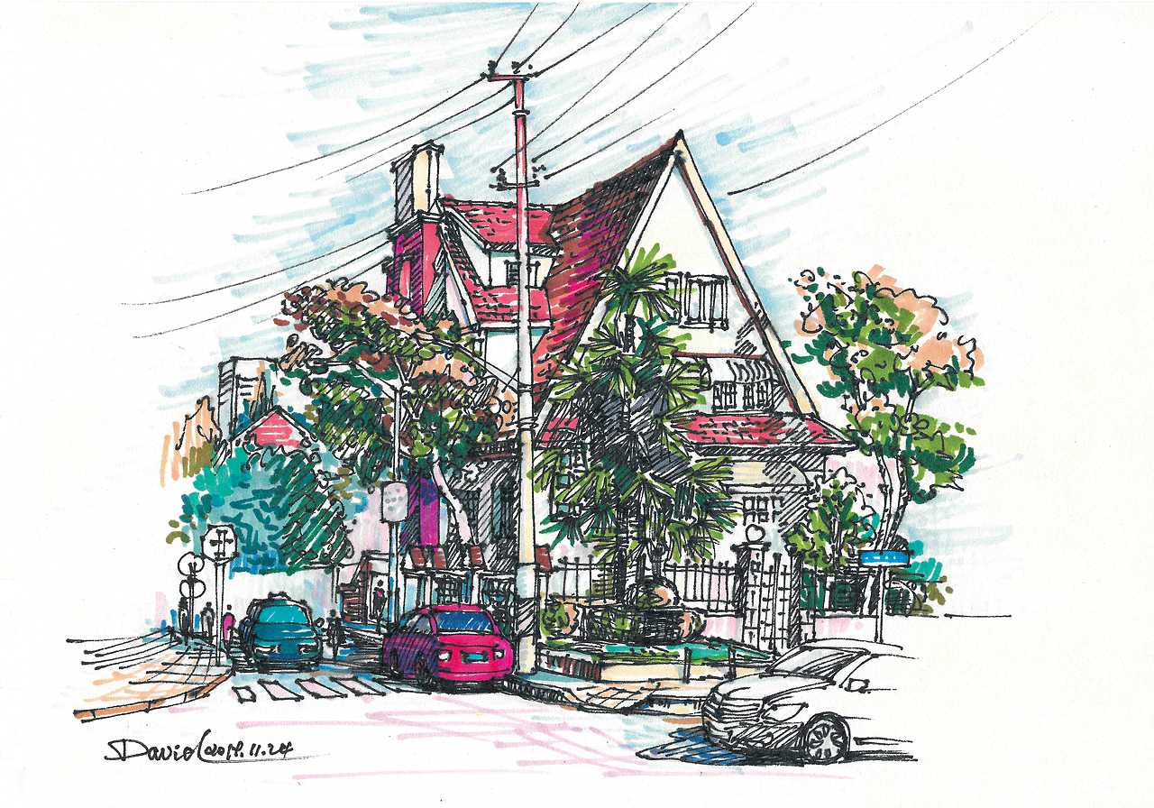 马克笔风景速写