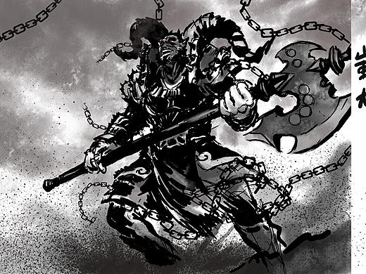回归zcool 先发点吃饭的家活 《蚩尤传说》插画