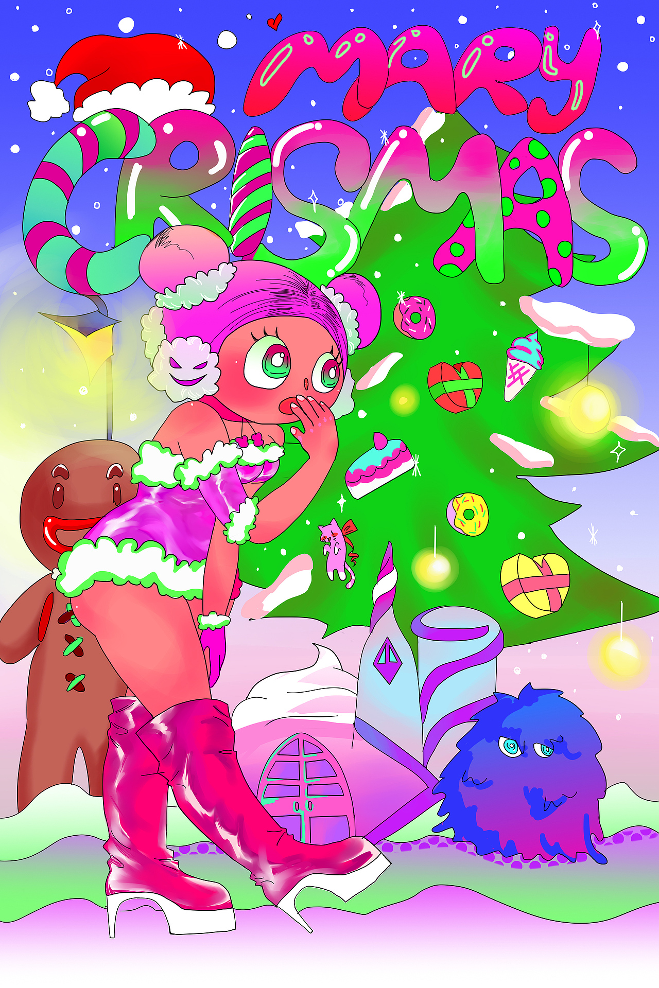 圣诞节插画（图ZMjM4NjQzNTA4） - 创作习作 - 站酷设计师PalaDANNY原创素材 - 站酷ZCOOL