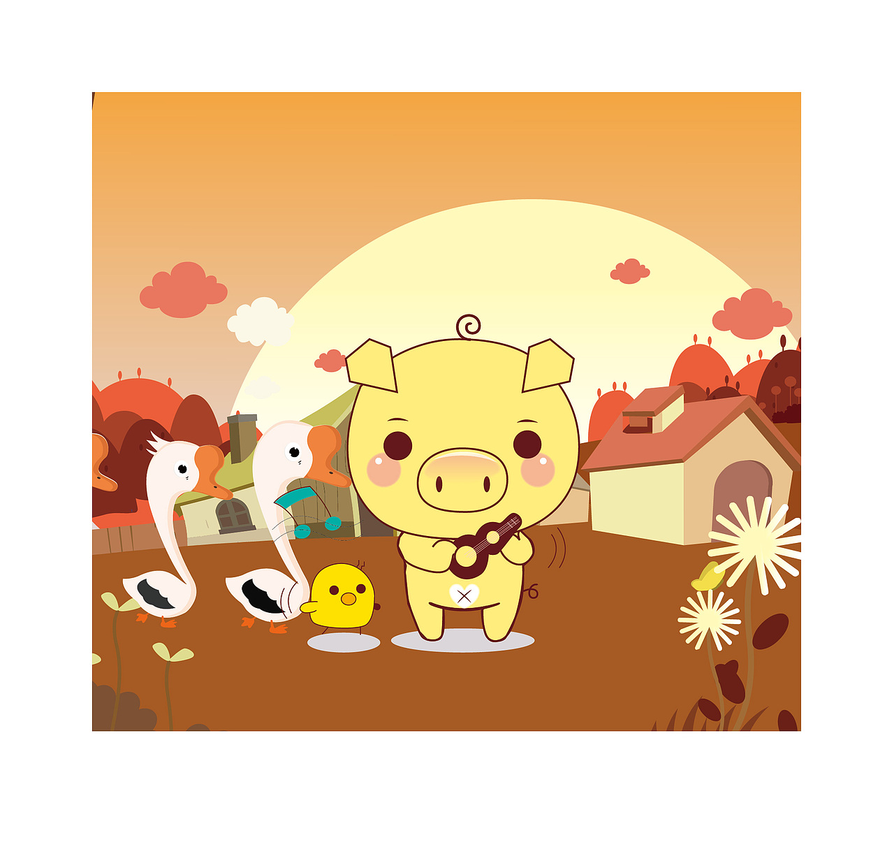 幸福小猪坚强（图ZMjY1ODA5NDc2） - 商业插画 - 站酷设计师良冬然原创素材 - 站酷ZCOOL