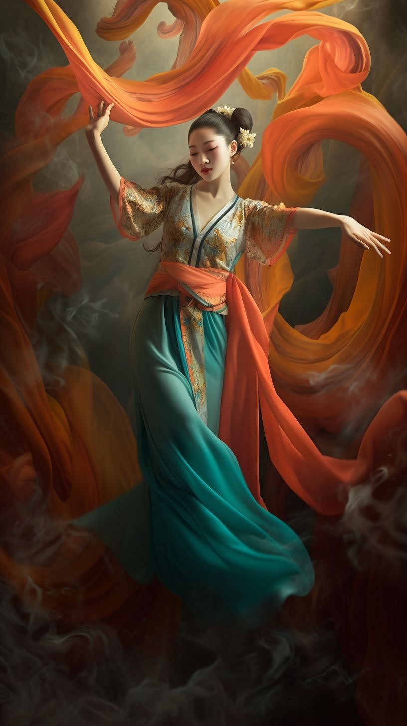 敦煌飞天（图ZMzM3NzE5NjAw） - 艺术插画 - 站酷设计师慶先生原创素材 - 站酷ZCOOL