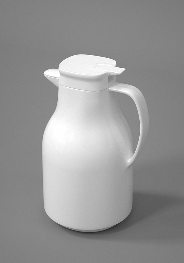 c4d建模 保温壶产品海报