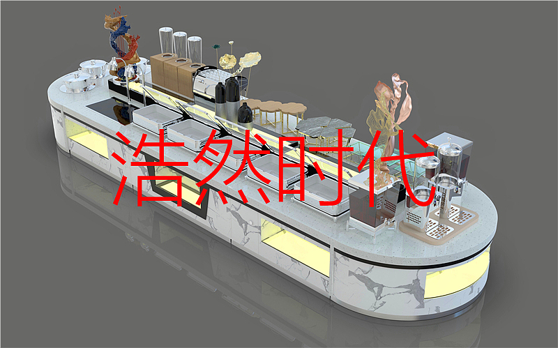 实木自助餐台设计