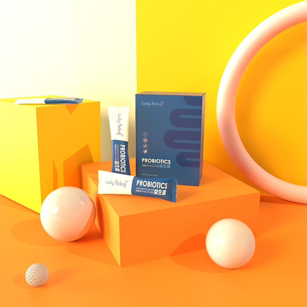 包装设计 | 100亿活菌+益生元FOS组合益生菌