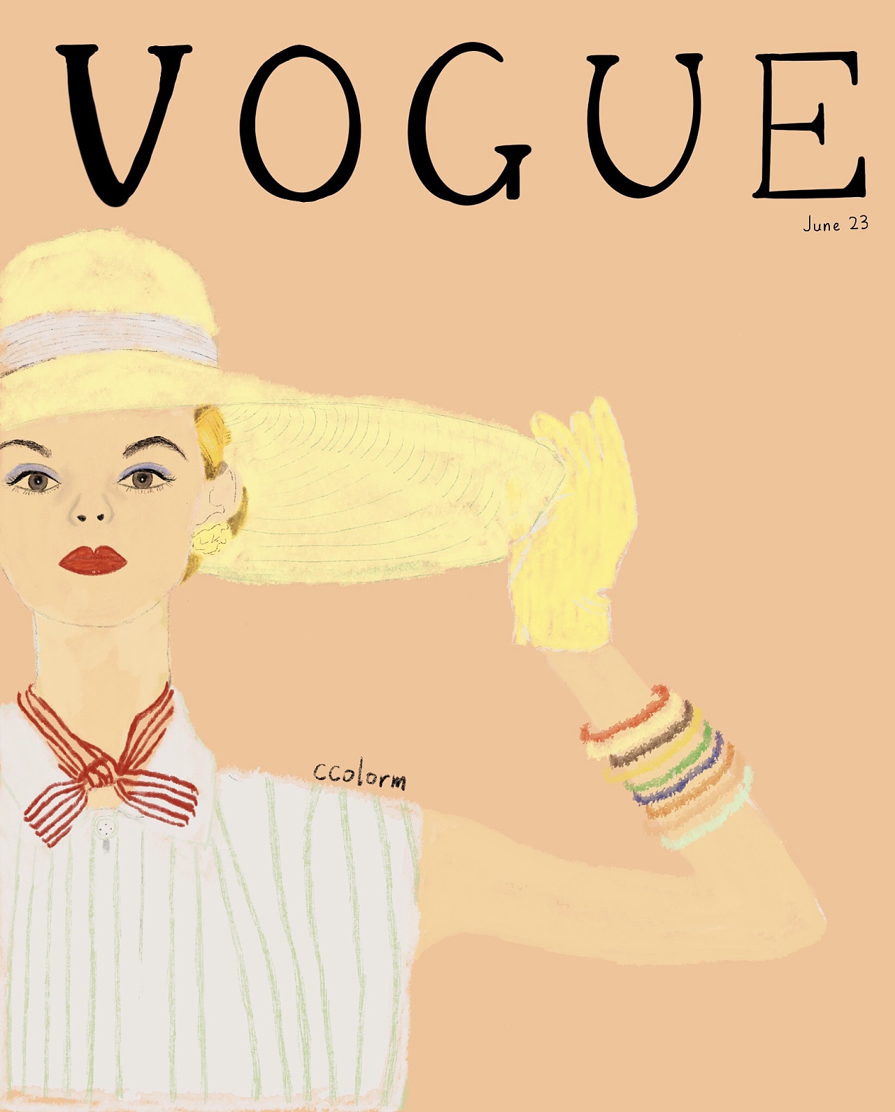 vogue封面|插画|艺术插画|ccolorm - 原创作品 - 站酷 (zcool)