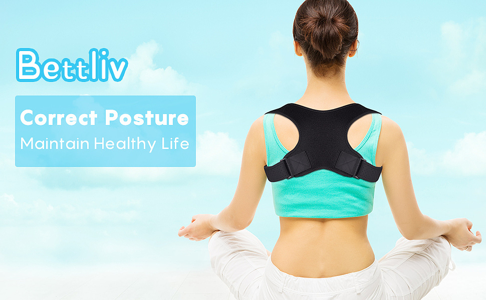 亚马逊背背佳背形校正黑色产品精修设计