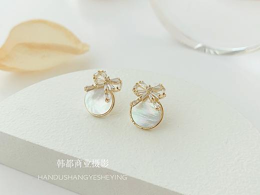 义乌淘宝摄影饰品拍摄耳钉项链戒指小清新场景图