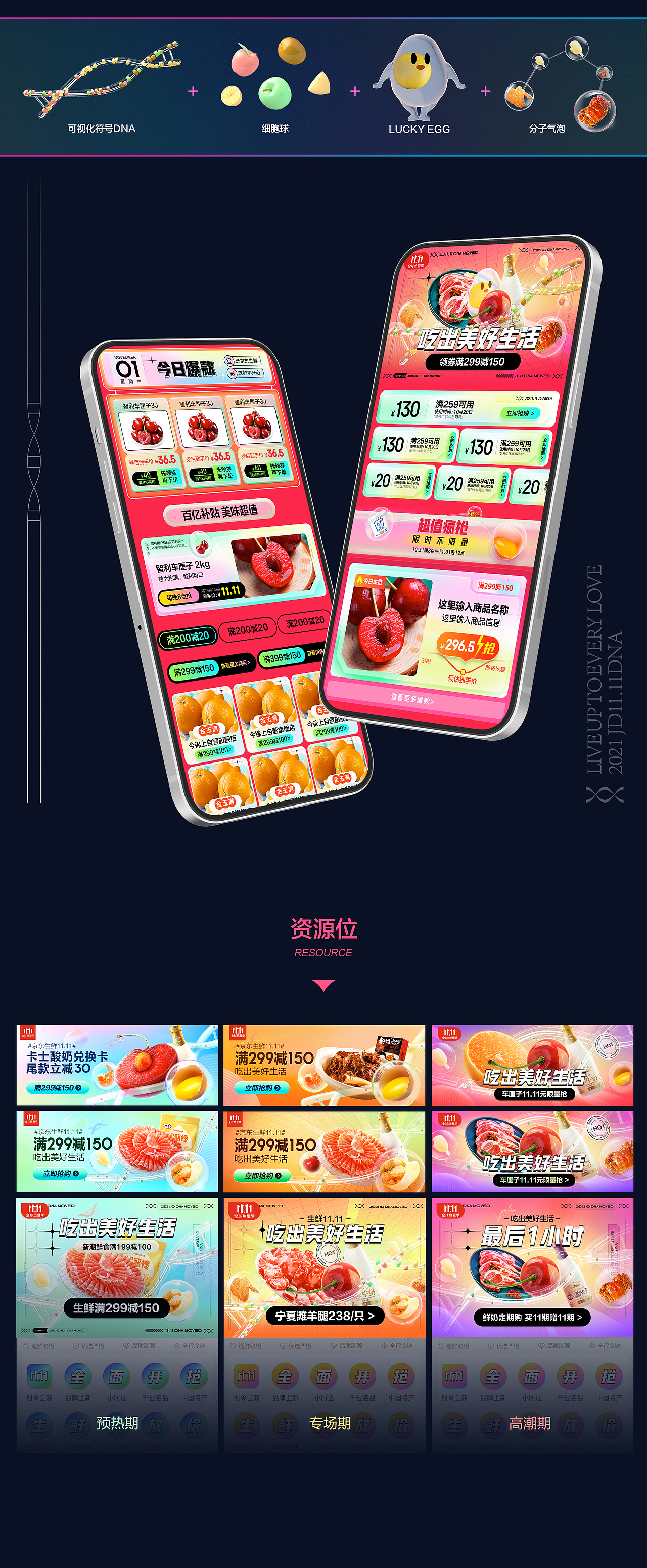 2021年京东生鲜-11.11设计复盘（图ZMjg4ODgyNTY4） - 电商 - 站酷设计师京东超市休食生鲜原创素材 - 站酷ZCOOL