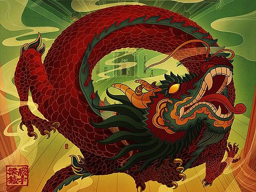 《殿宇梁龙》