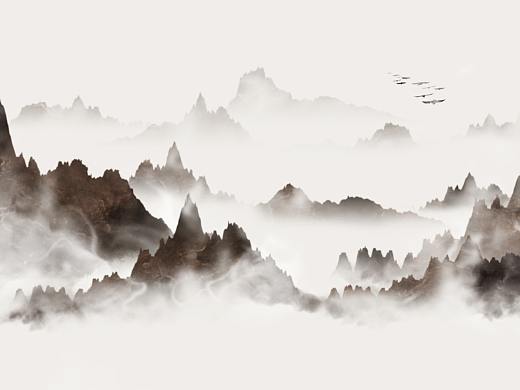 一些风格迥异的水墨山水画