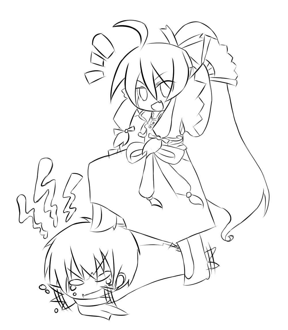 手绘卡通线稿图（图ZNjIwNDgzNjg=） - 创作习作 - 站酷设计师yuyongyan666原创素材 - 站酷ZCOOL