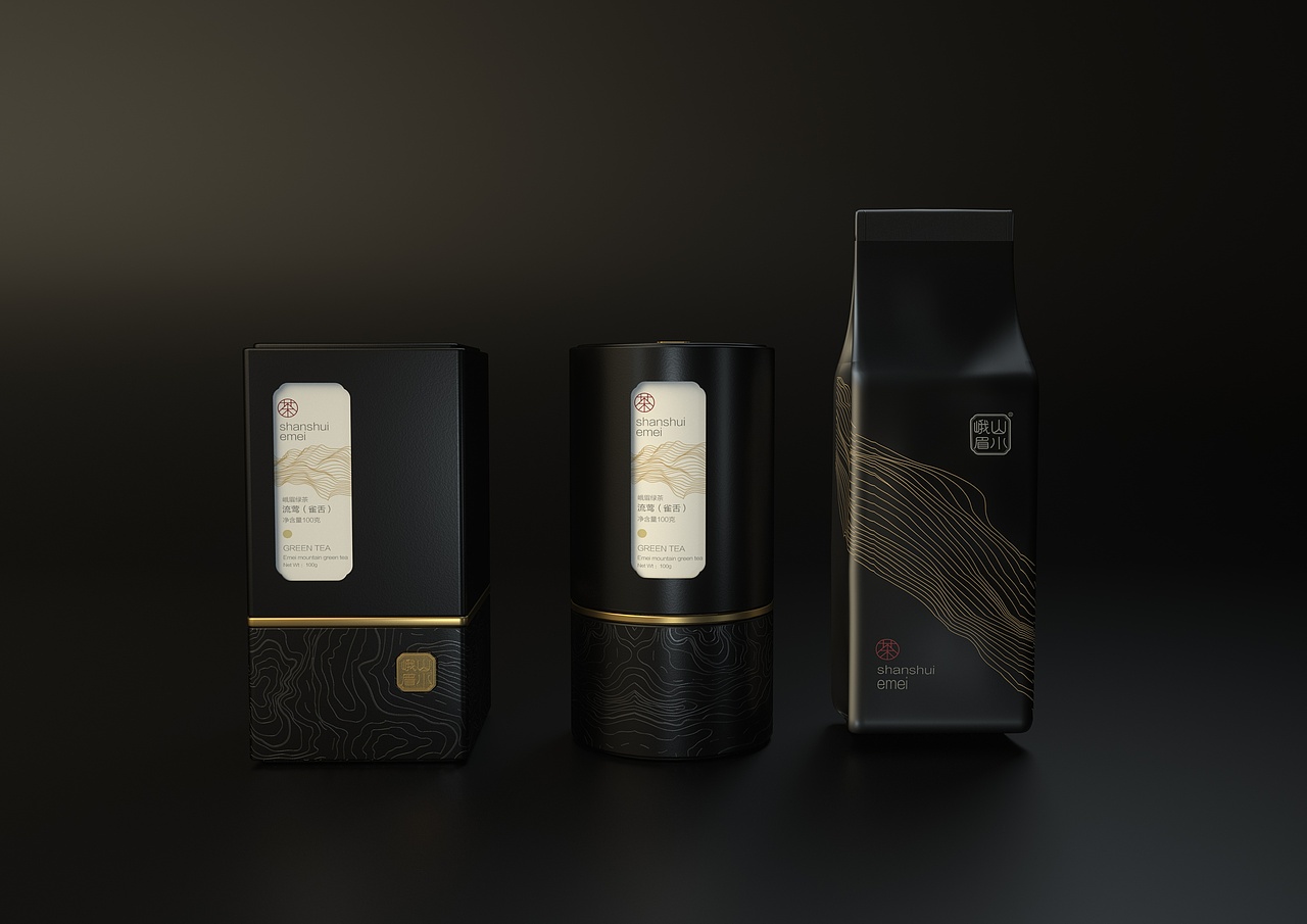 山水峨眉系列茶包装设计（图ZMjI2ODg4MTg0） - 包装 - 站酷设计师NEERU灵睿原创素材 - 站酷ZCOOL
