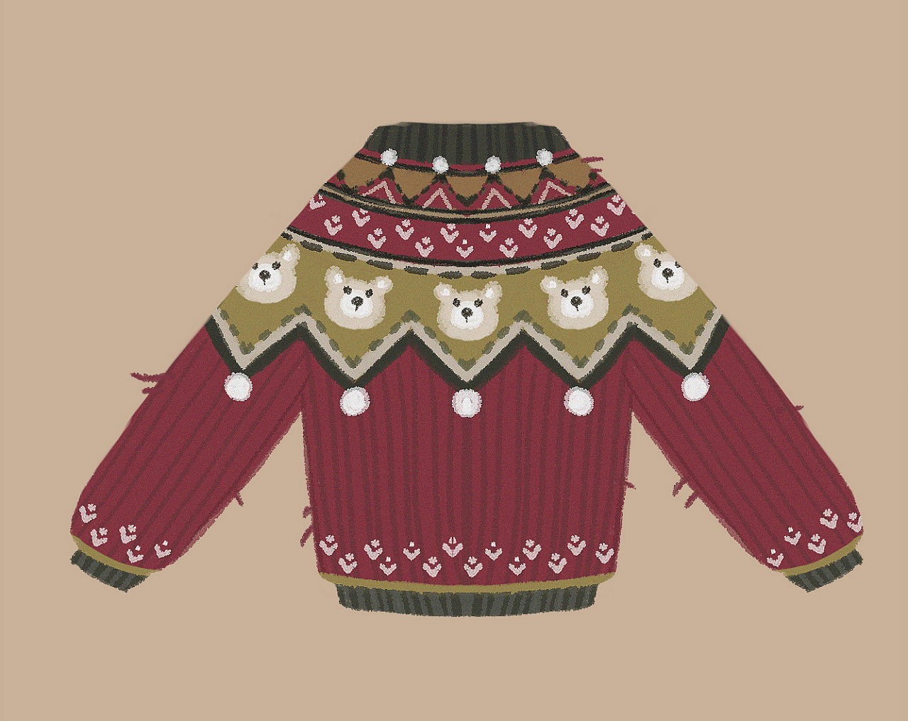 圣诞毛衣设计|插画|商业插画|浩然正气的无羊 - 原创作品 - 站酷