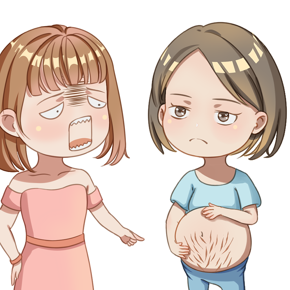 医疗插图——妊娠纹