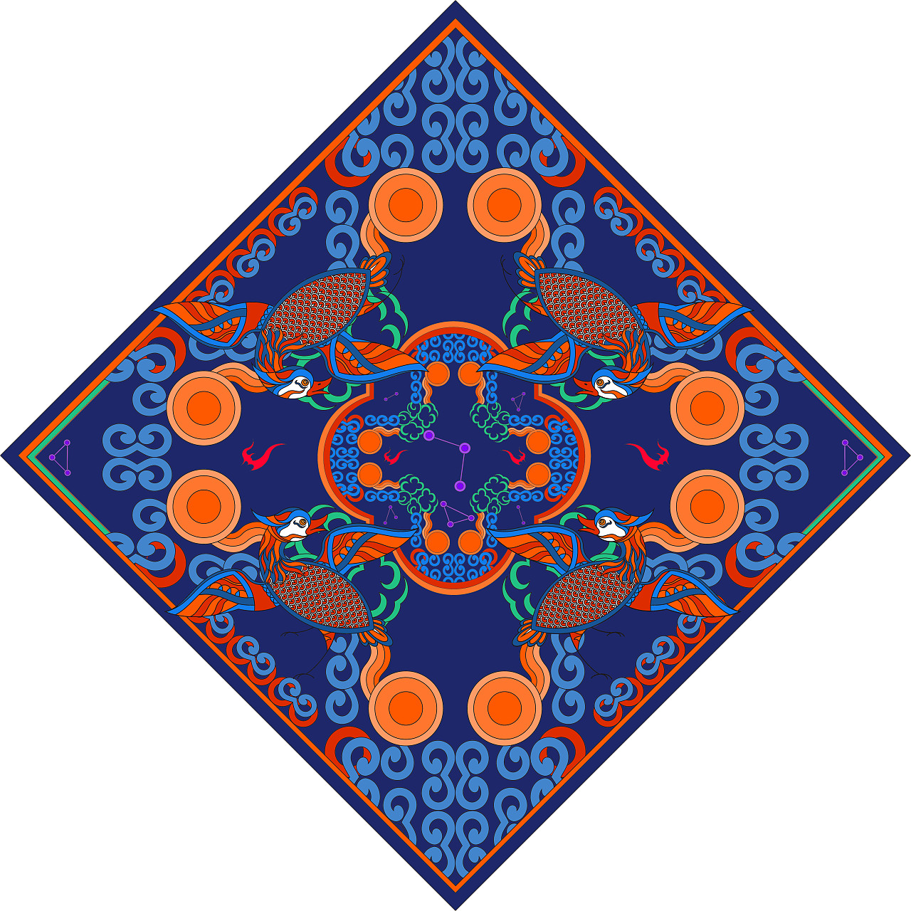 补缀乾坤清代补子纹样的视觉元素创新设计