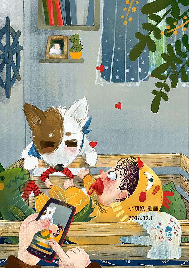 狗朋友（图ZMTM3MTA2NTY0） - 儿童插画 - 站酷设计师小萌妖插画原创素材 - 站酷ZCOOL