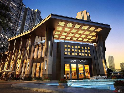 亮化夜景建筑效果图