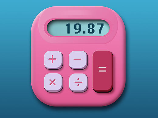 粉色计算器icon（个人主页-ZMTM4MjQ5NDQ=） - APP界面 - 站酷设计师小肥羊啦原创素材 - 站酷ZCOOL