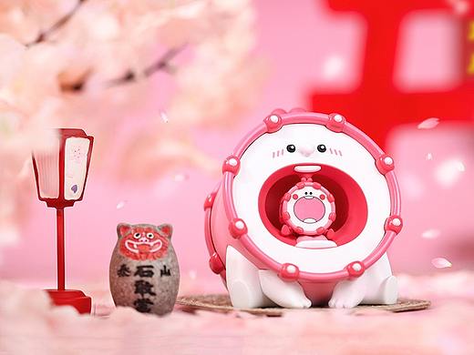 19八3✖️小牙✖️屁屁鼓联名潮玩SAKURA POCHIE