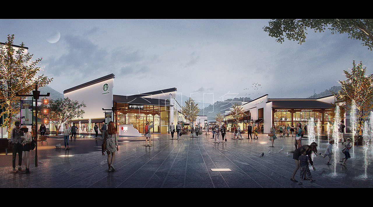 九华新街•芙蓉镇庭院式度假酒店建筑规划设计赏析（图ZMjAwMzE4MDk2） - 其他空间 - 站酷设计师空间印象商业设计原创素材 - 站酷ZCOOL