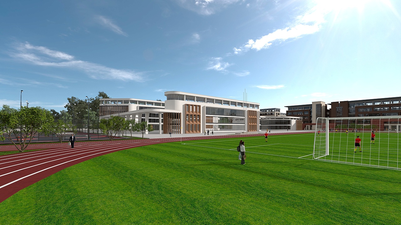 校园场景上线啦，精彩渲染分享！（图ZMjc5ODQ0MjY0） - 建筑设计 - 站酷设计师模袋云建筑云平台原创素材 - 站酷ZCOOL