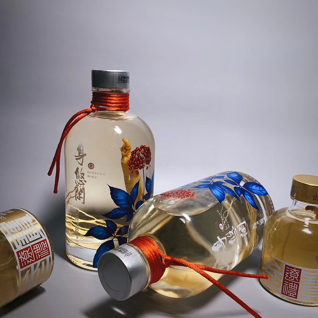 辽礼人参酒静物摆拍摄影