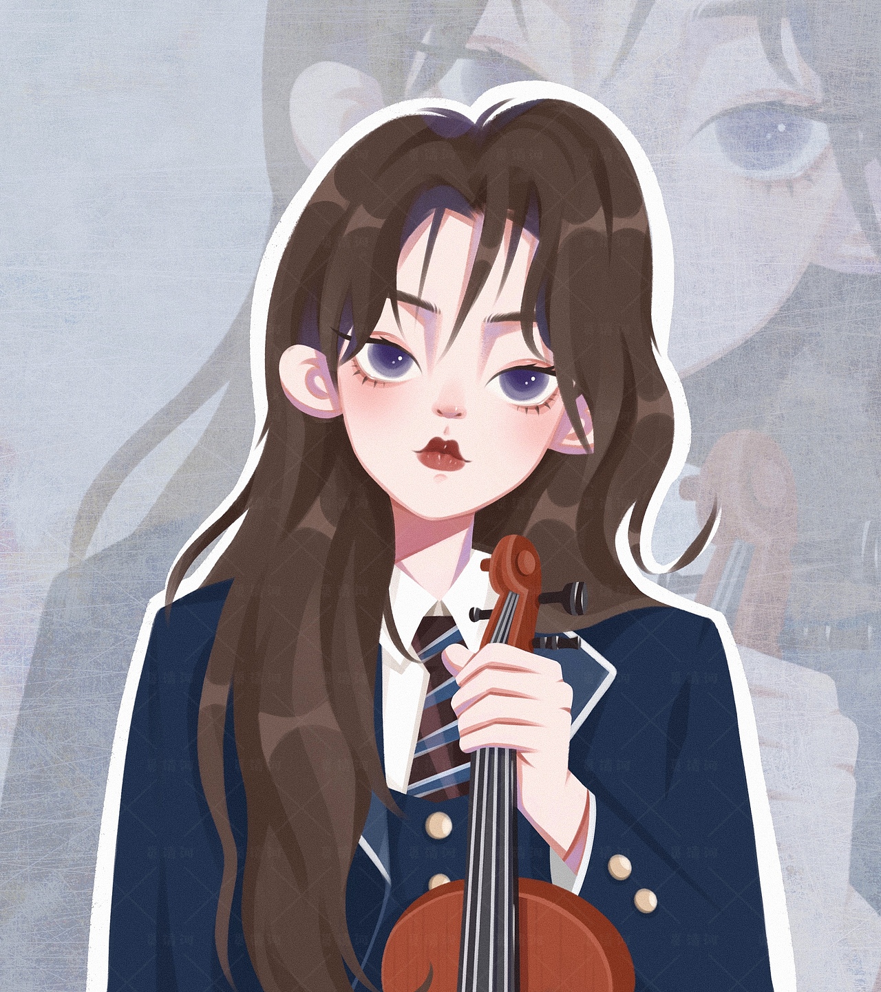 头像练习（三）（图ZMjY4ODgzMDQ0） - 商业插画 - 站酷设计师觅清河原创素材 - 站酷ZCOOL